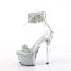 Pleaser - SKY327RSI Sandale à bride à la cheville, Pole dance chaussures - Couleur argent Product image
